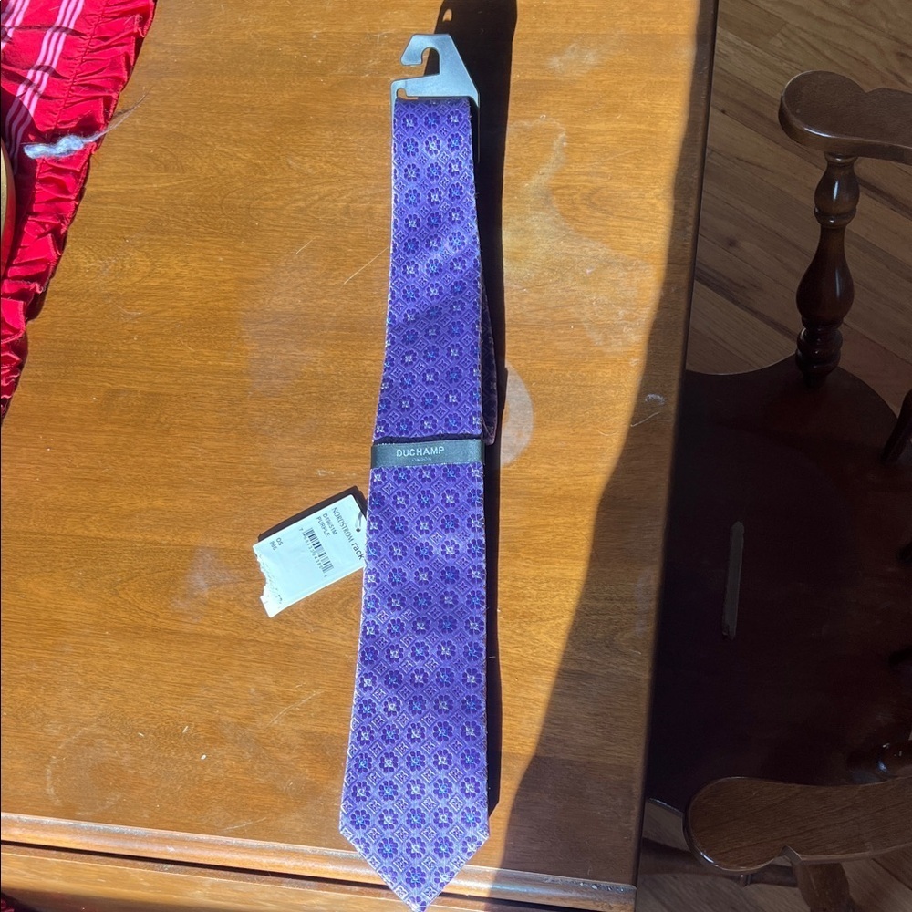 Duchamp London Geometric Purple‎ Men's Tie